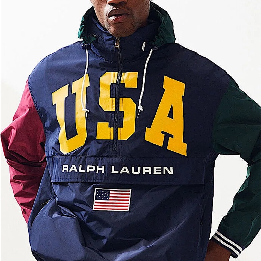 🇺🇸 POLO RALPH LAUREN BIG PONY USA STADIUM PULLOVER HOODIE JACKET